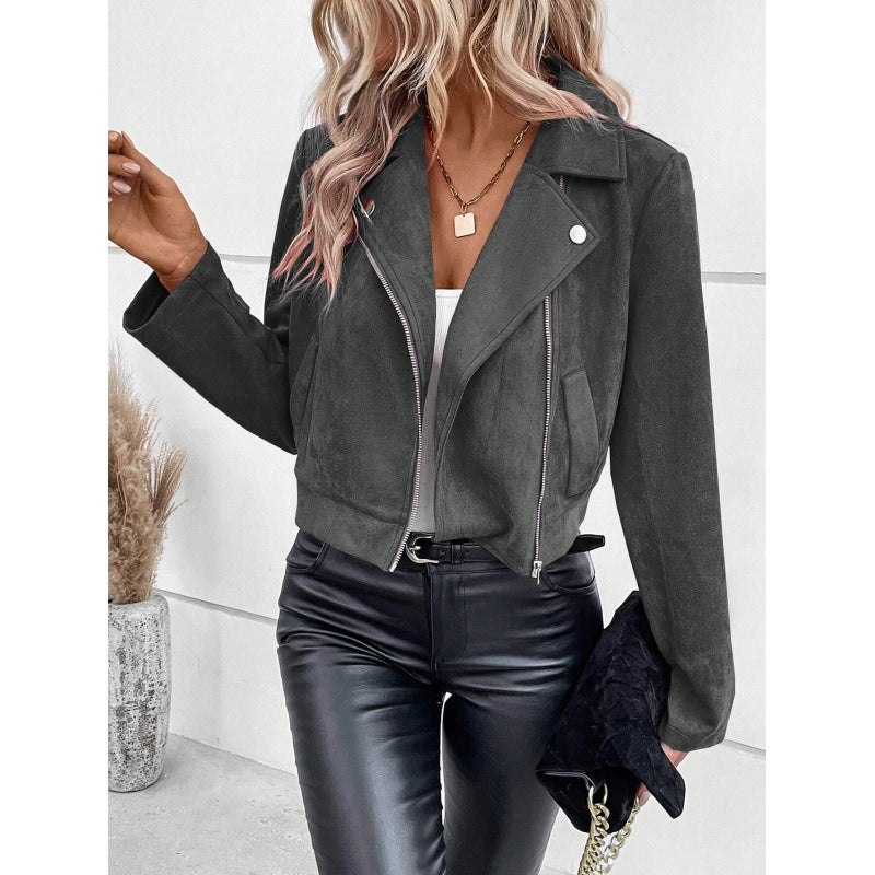 Damen Wildlederjacke Kurz Eveloria