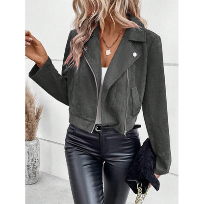 Damen Wildlederjacke Kurz Eveloria