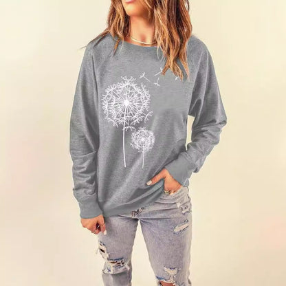 Damen Sweatshirt Pusteblumen-Motiv Eveloria