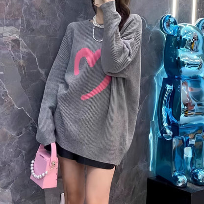 Damen Oversized Pullover Strukturiertes Zopfmuster Eveloria - Eveloria