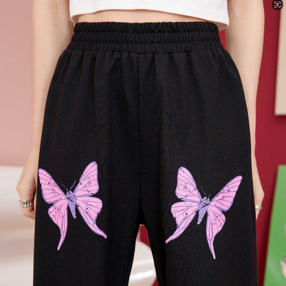 Damen Jogginghose Eveloria Bunt Schmetterling