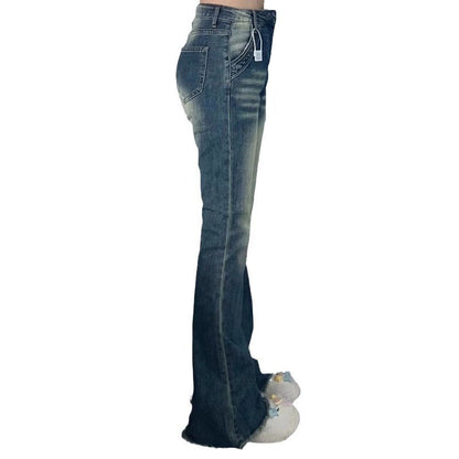 Damen Highwaist Flare Jeans Eveloria