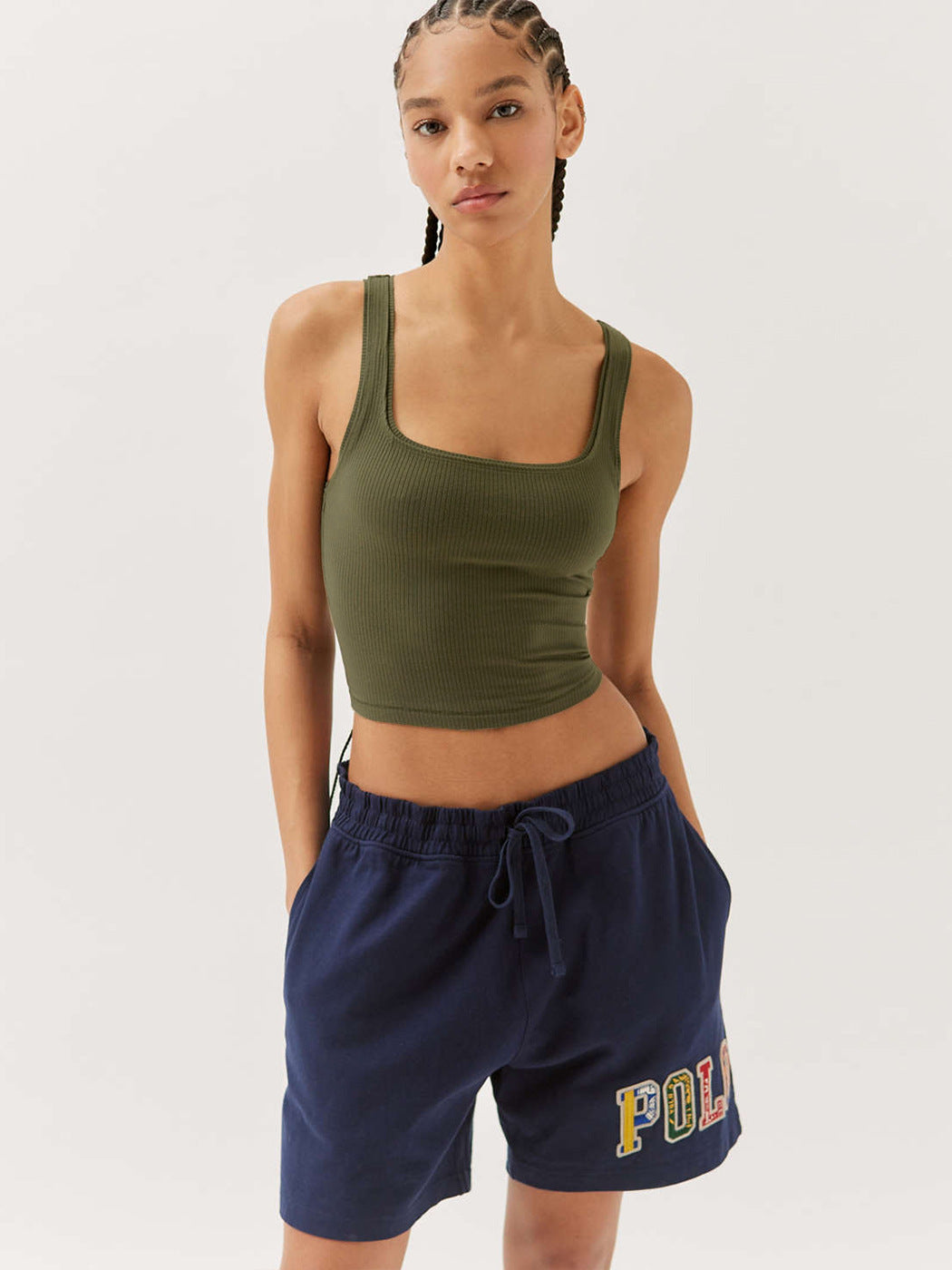 Damen Tank- Gerippt Trendig