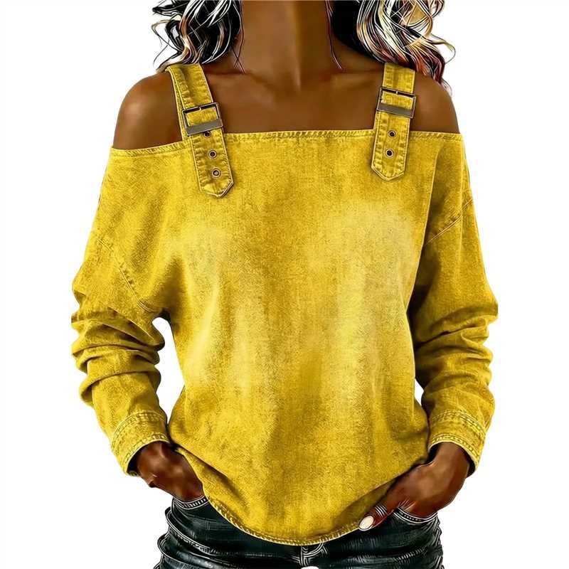 Damen Sweatshirt Lässig Dekorative Schulterdetails Grau Eveloria