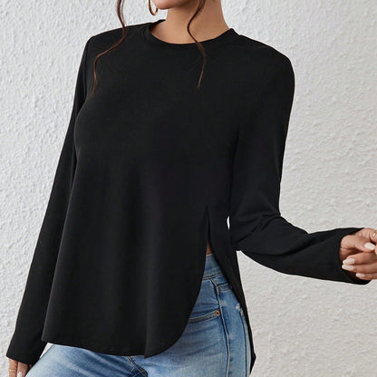 Damen Langarmshirt mit Cut-Out-Details Bequem Eveloria