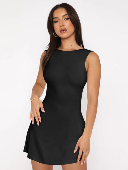 Damen Figurumspielendes Kleid Elegant Schnitt Eveloria