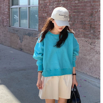 Damen Pullover Lässig Voluminöse Ärmel Eveloria