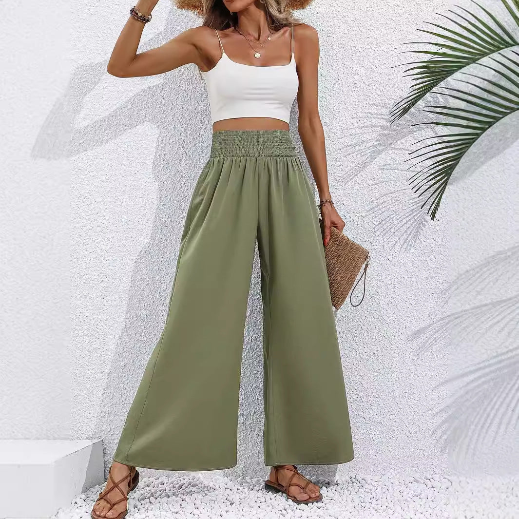 Damen Palazzo-Hose Elastischer Bund Lässiger Schnitt Eveloria