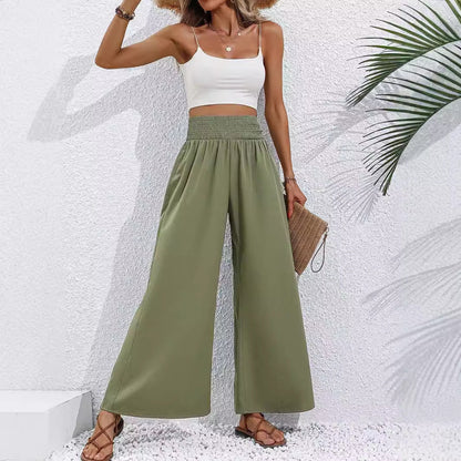 Damen Palazzo-Hose Elastischer Bund Lässiger Schnitt Eveloria