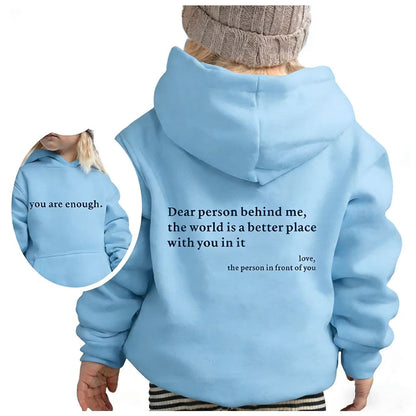 Damen Kapuzenpullover Lässig Motivierender Schriftzug Grau