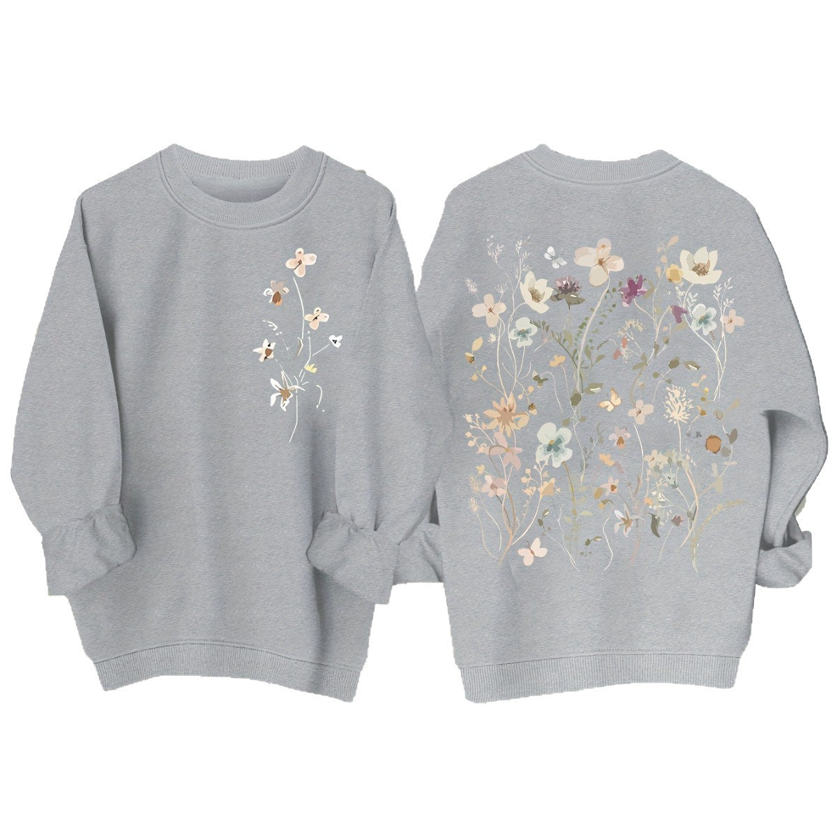 Damen Sweatshirt Florales Design Weich Eveloria