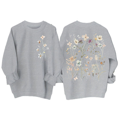 Damen Sweatshirt Florales Design Weich Eveloria