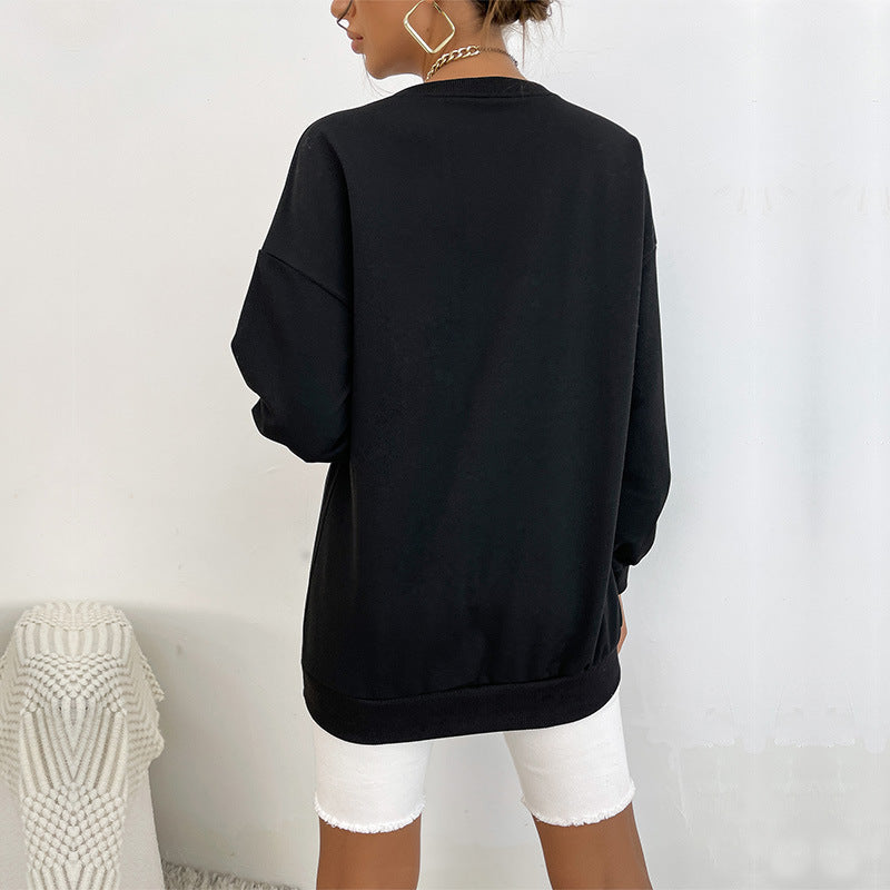 Damen Oversized Sweatshirt mit Schriftzug