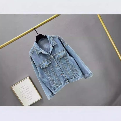 Damen Jeansjacke mit Nieten Eveloria