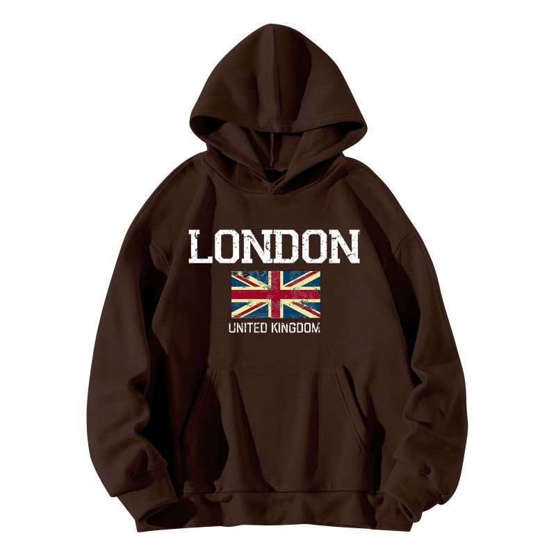 Damen Kapuzenpullover Urban Style Kängurutasche Gemütlich Grau