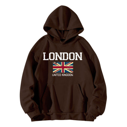 Damen Kapuzenpullover Urban Style Kängurutasche Gemütlich Grau