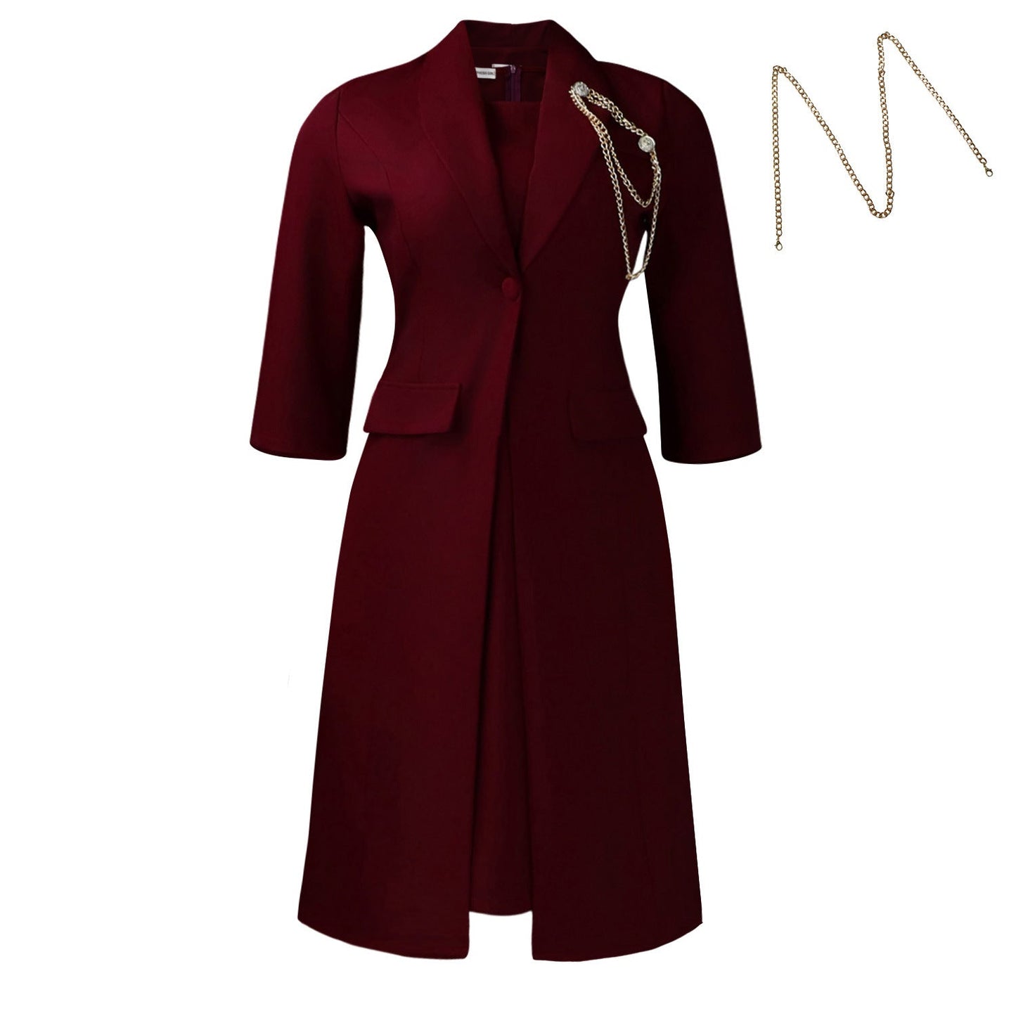 Damen Blazer-Kleid Asymmetrisch Elegantes Drapieren