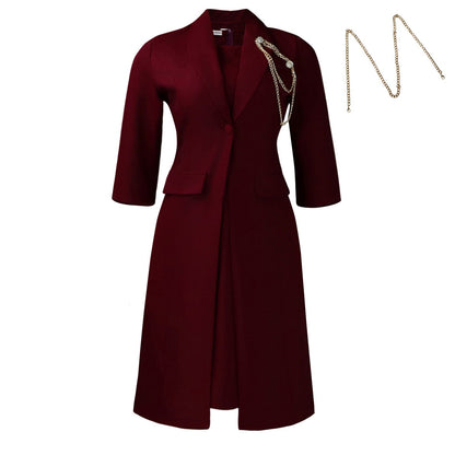 Damen Blazer-Kleid Asymmetrisch Elegantes Drapieren