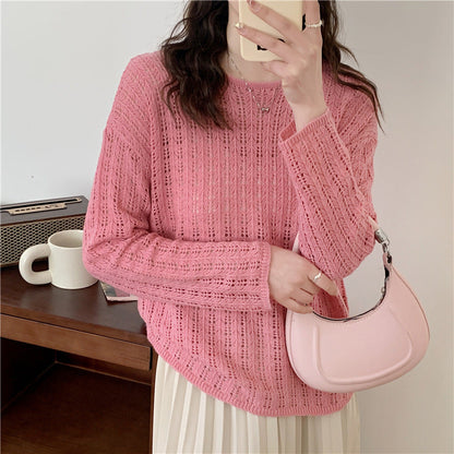 Damen Strickpullover Luftiger Mesh-Strick Eveloria