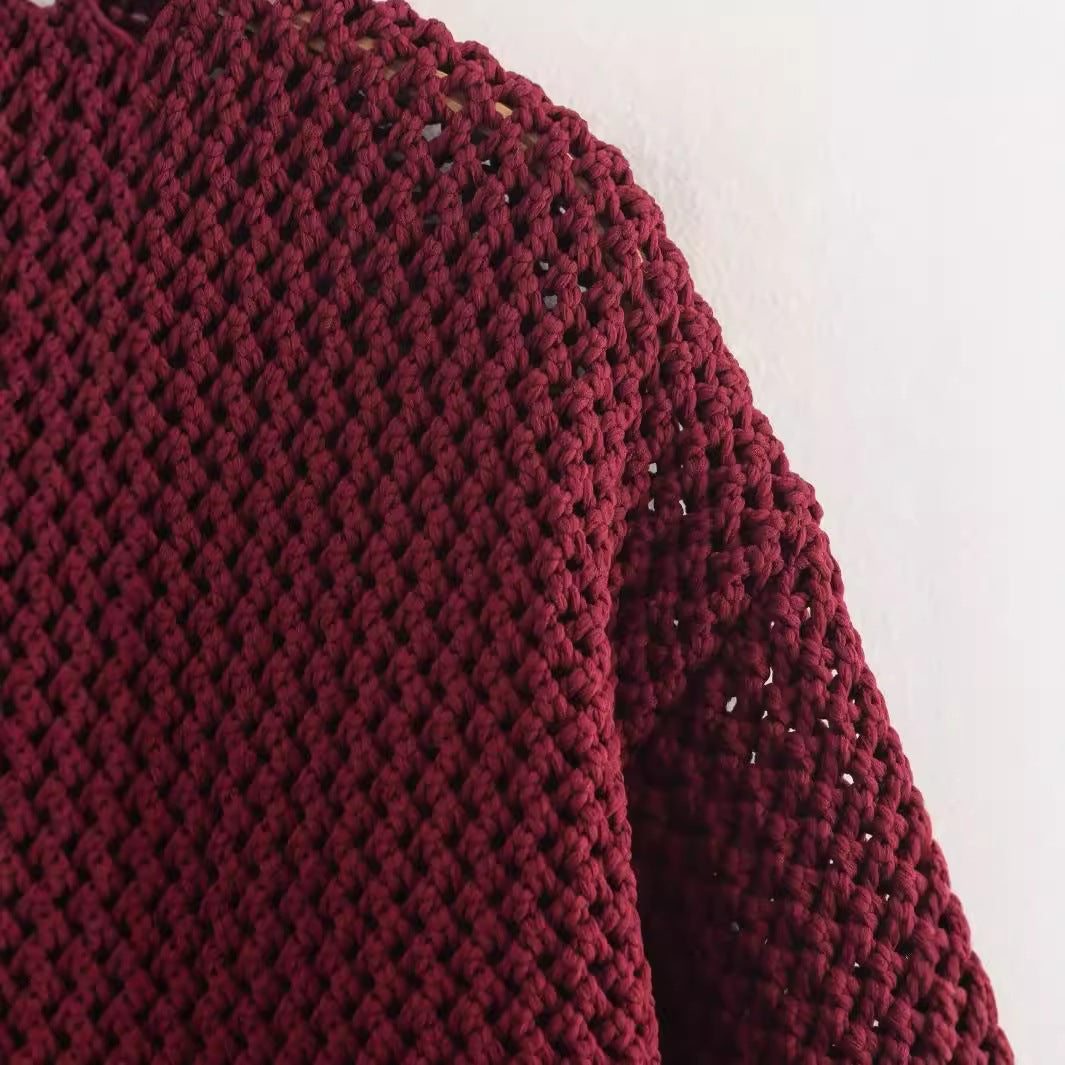 Damen Strickjacke Strukturiertes Gewebe Metallknöpfe Eveloria