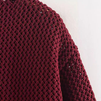 Damen Strickjacke Strukturiertes Gewebe Metallknöpfe Eveloria