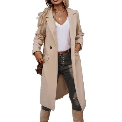 Eveloria Damen Mantel Tailliert Eleganter