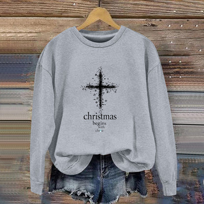 Damen Sweatshirt Christliches Motiv Weiches Innenfutter Eveloria