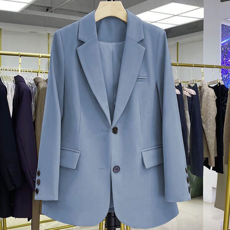 Damen Blazer Eleganter Schnitt Dekorative Knöpfe Eveloria