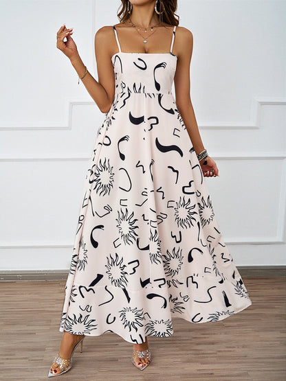Damen Maxikleid Grafisches Muster Eveloria