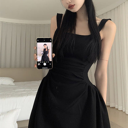 Damen Midi-Kleid Maßanfertigung Raffinierte Falten Elegantes Design
