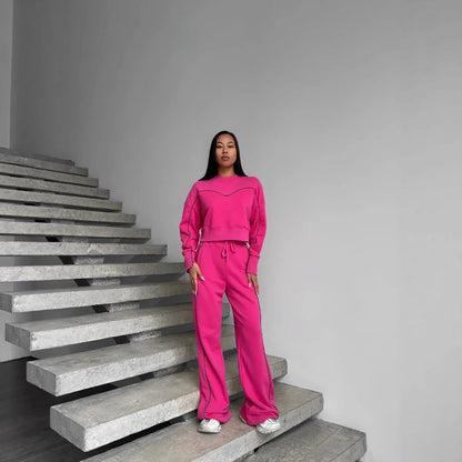 Damen Sport-Loungewear-Set Elastisch Bequem