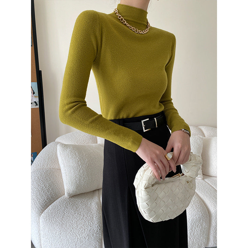 Damen Feinstrick Pullover Hochkragen Eveloria - Eveloria