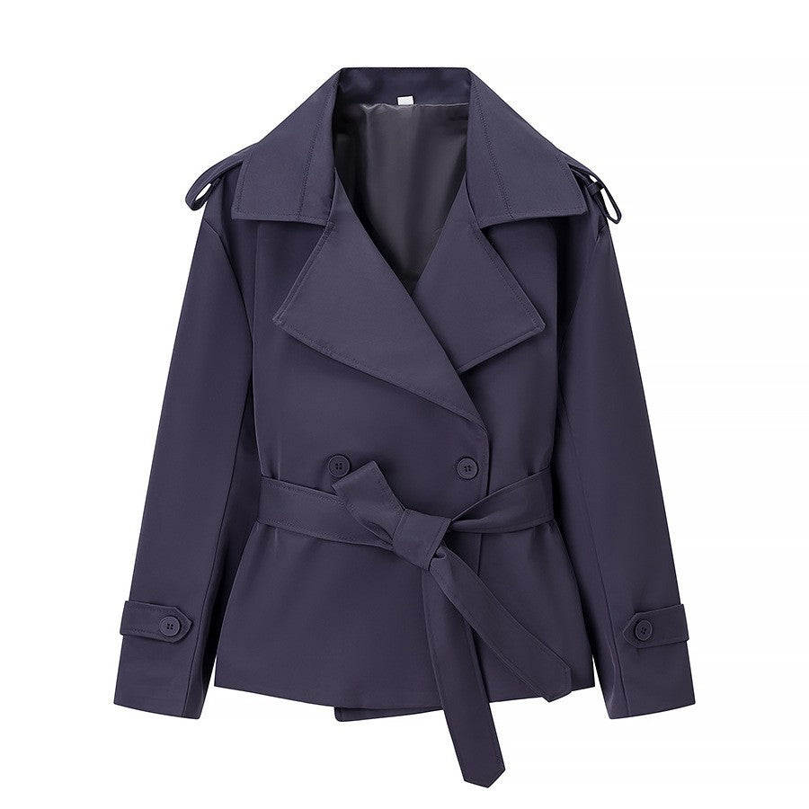 Damen Trenchcoatjacke Gürtel Eveloria Elegantes Design