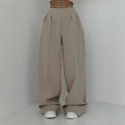 Damen High-Waist Chinohose mit Bindeband Eveloria