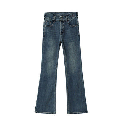 Damen Highwaist Jeans Vintage Stil Flare Schnitt