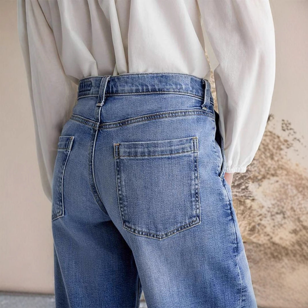 Damen Weite Jeanshose Eveloria Baumwolle