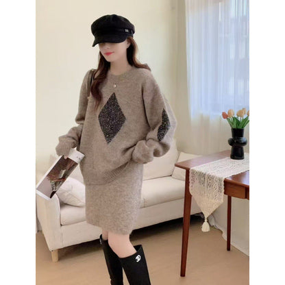 Damen Strickpullover Lässig Mit Diamantdetails - Eveloria