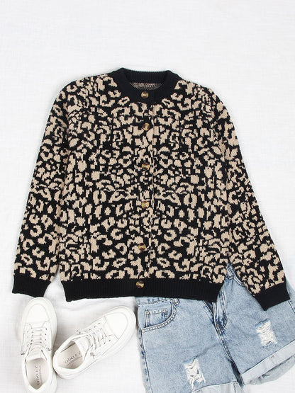 Damen Pullover Tierprint Lässig Eveloria