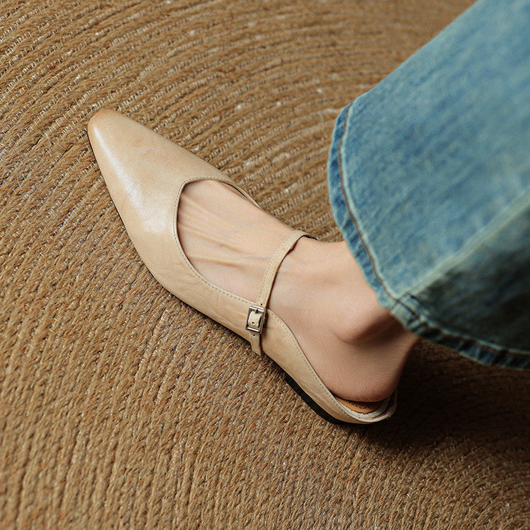 Damen Slipper Echtes Leder