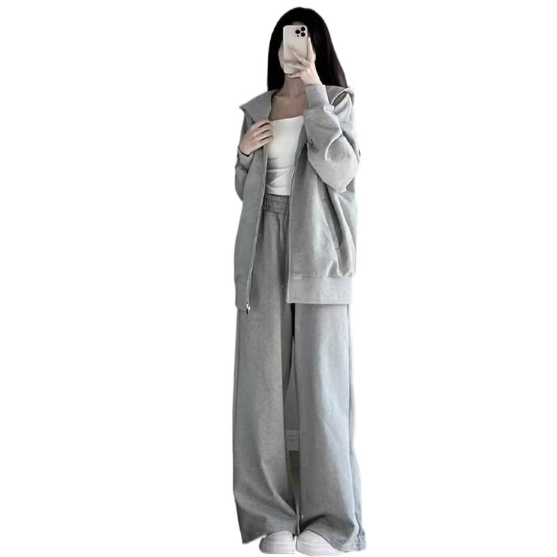 Damen Oversized Sportanzug mit Kapuze und Taschen