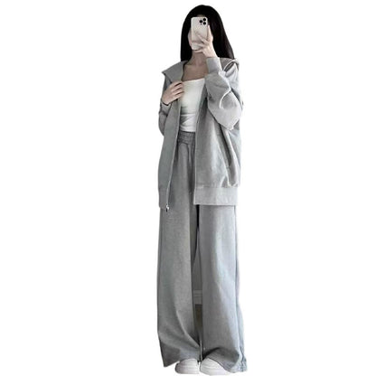 Damen Oversized Sportanzug mit Kapuze und Taschen