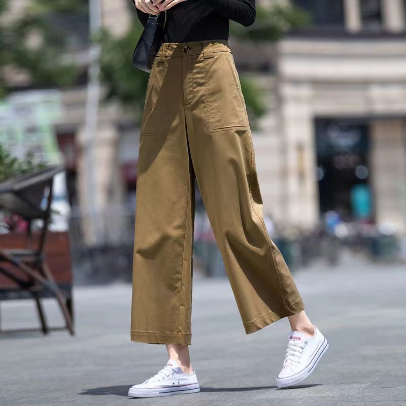 Damen Weite Hose Hochbund Eveloria