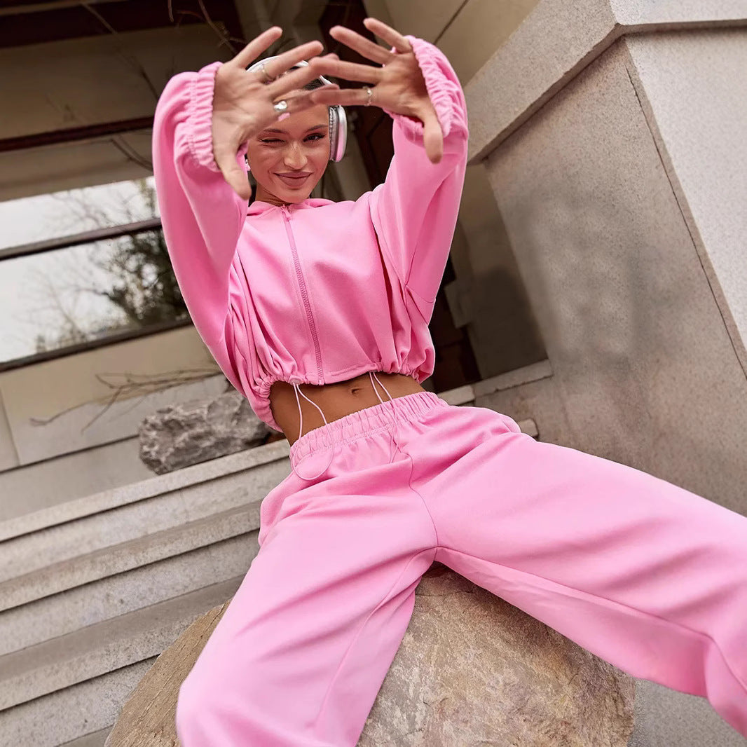 Damen Jogginganzug mit Kapuze Bequem Schwarz Eveloria - Eveloria