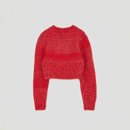 Damen Kurzpullover Eveloria Modisch Geschnitten