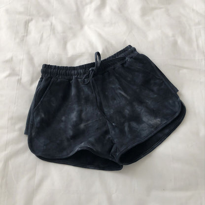 Damen Sweatshorts Batikdesign Baumwolle Beige