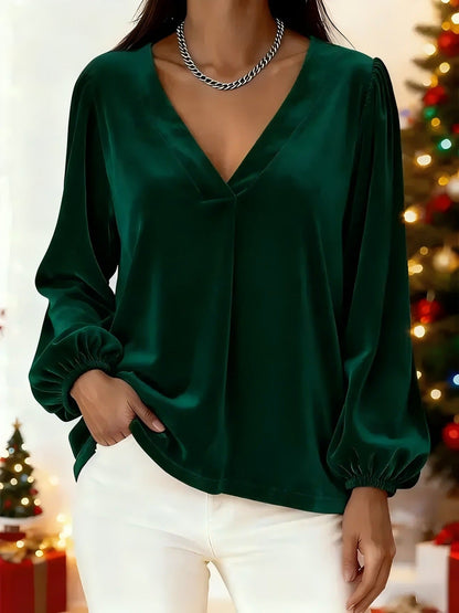 Damen Viskosebluse Ballonärmel Eveloria