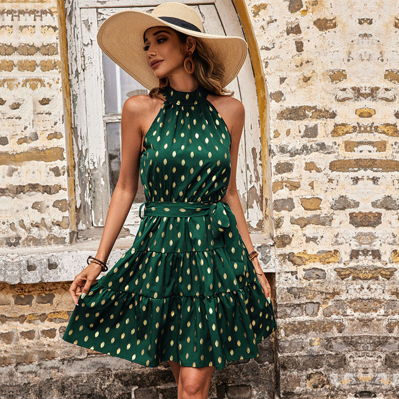 Damen Wickelkleid Sommer Rüschendesign Taillengurt Eveloria