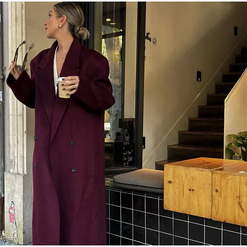 Damen Oversized Mantel Modisch Eveloria