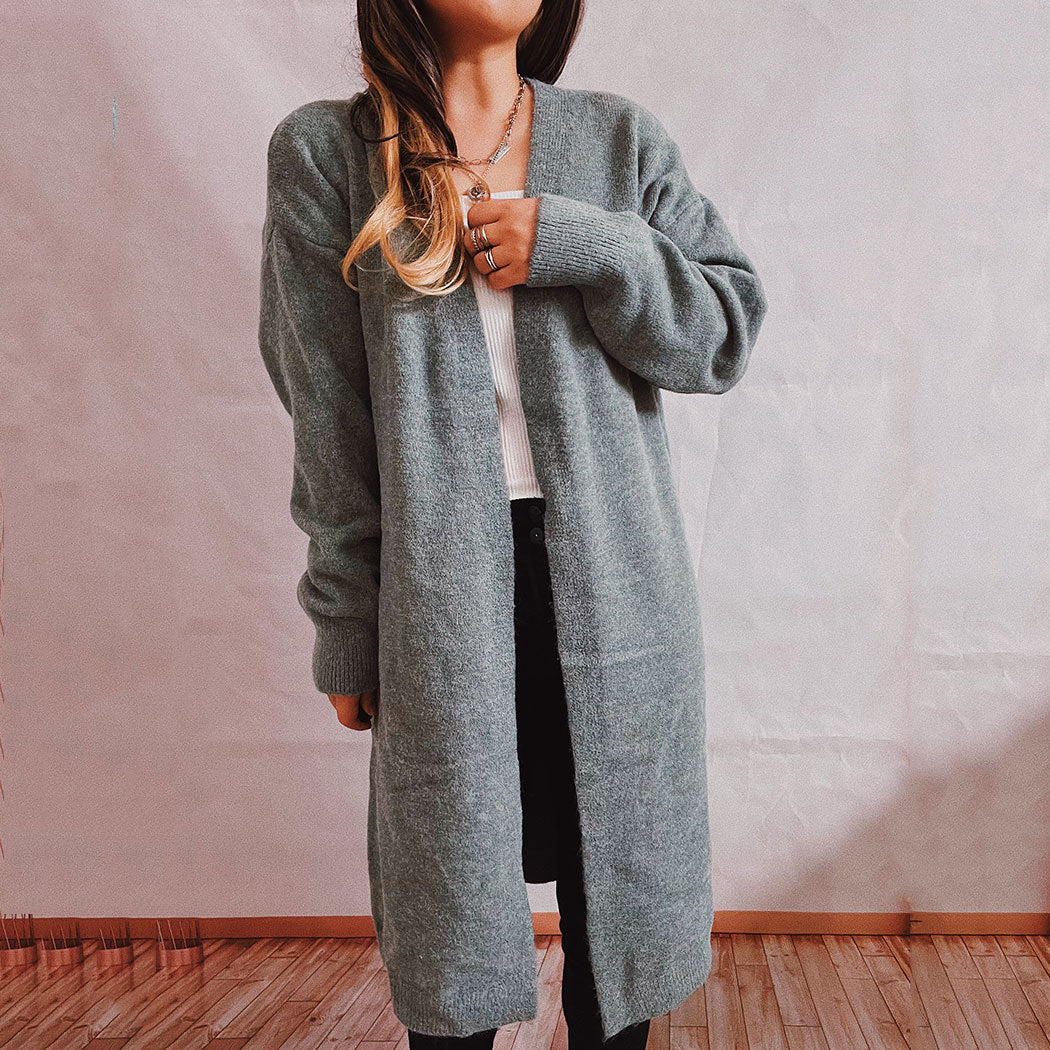 Damen Strickcardigan Lang Eveloria - Eveloria