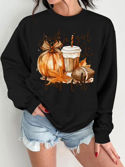 Damen Sweatshirt Herbstmotiv Baumwolle Inspirierender Druck Beige